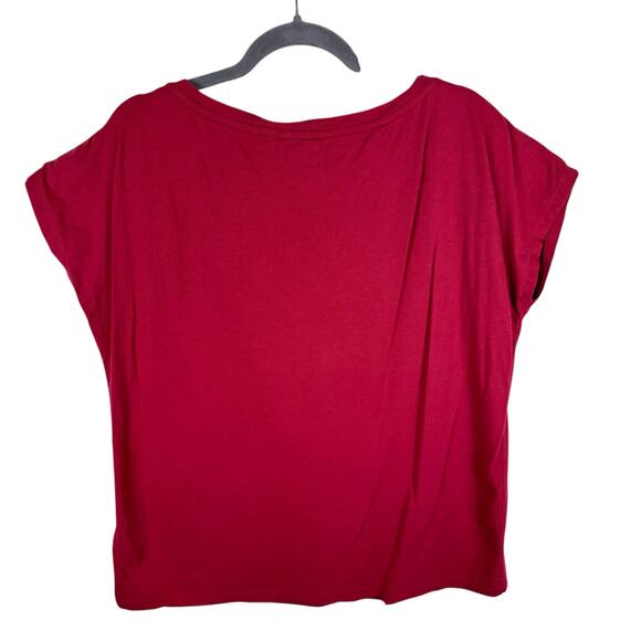 Lauren Ralph Lauren Red Short Sleeve Embroidered Cotton Modal T-Shirt Size XL - Picture 3 of 7